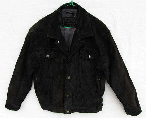 Mens Black Leather Jacket, Warm and Comfortable, SA Size 32/34