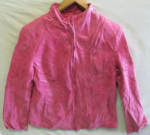 Ladies Passion Pienk Leather Jacket, Warm and Comfortable, Size 36
