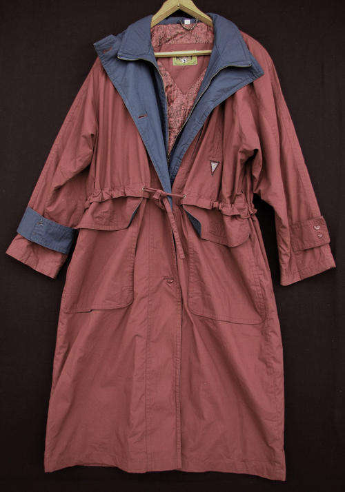 Ladies Maroon&Blue Rain Jacket, Very Warm and Comfortable, 38