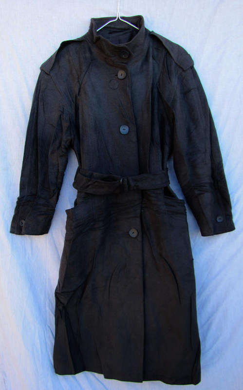 Ladies Lovely Dark Grey 3/4 Rain Coat, Comfortable, Size 38
