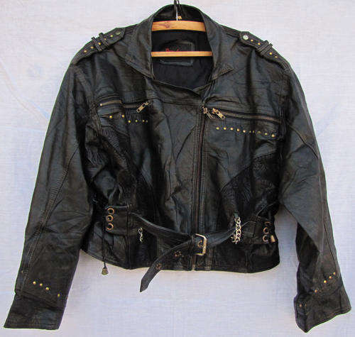 Ladies Funky Black Leather Jacket, Comfortable! Absolutley Stunning Jacket! SA Size 38