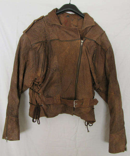 Ladies Funky Brown Leather Jacket, Comfortable, SA Size 36/38