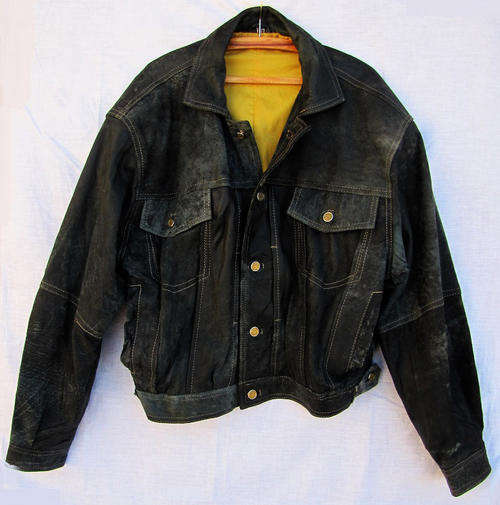 Mens Super Cool Diesel Genuine Leather Casual Jacket, Lined, Very Warm and Comfortable, Size 34