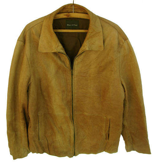 Mens Cosy Light Brown Genuine Leather Jacket, Warm and Comfortable, SA Size 36