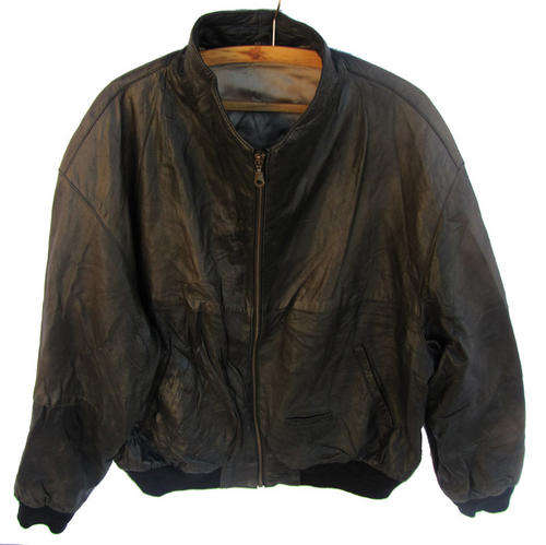 Mens Fine Black Leather Jacket, Warm and Comfortable, SA Size 36