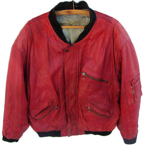 Men's Comfortable Striking Red Genuine Nappa Leather Jacket, SA Size 36
