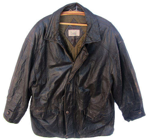 Mens Cosy Black Genuine Leather Jacket, Warm and Comfortable, SA Size 40