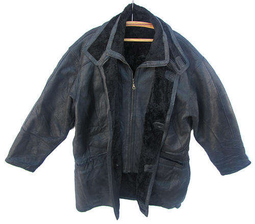 Mens Handsome Genuine SHEEPSKIN Black Jacket, Extremely Warm and Comfortable, SA Size 36