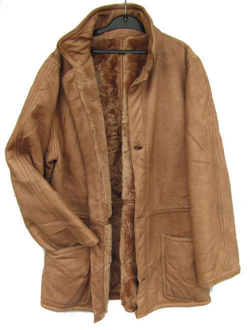 Men's Stylish Soft Light Brown Italian Genuine Leather Jacket, SA Size 34/36
