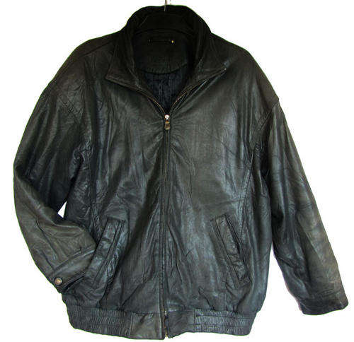 Men's Classic Grey/Dark Green Genuine Nappa Leather Jacket, with Lining, SA Size 36/38
