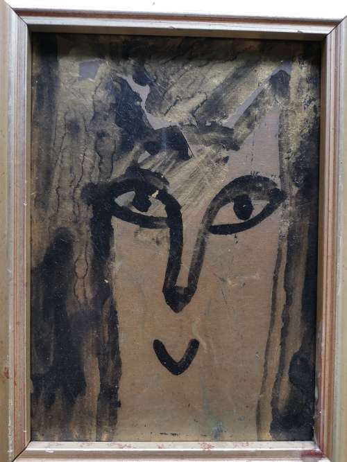 NINA ROMM CAT PAINTING