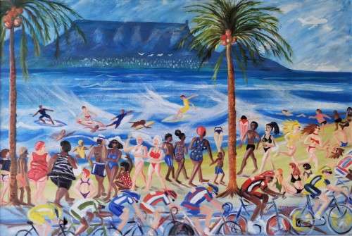 TOMMY MOTSWAI SUMMER HOLIDAYS PAINTING