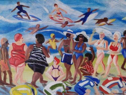 TOMMY MOTSWAI SUMMER HOLIDAYS PAINTING