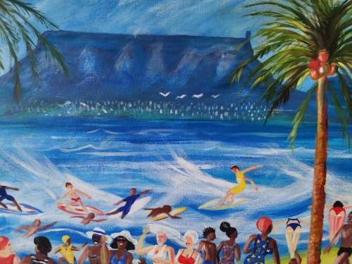 TOMMY MOTSWAI SUMMER HOLIDAYS PAINTING