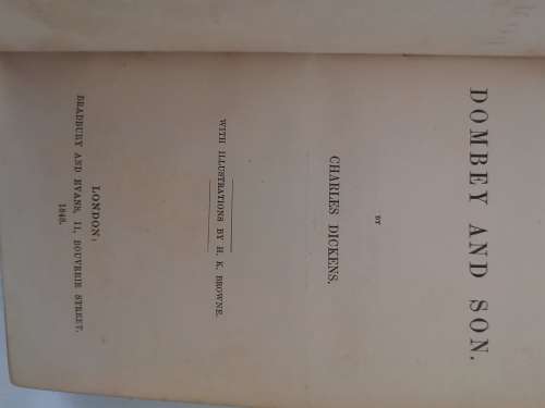 1st Edition Charles Dickens Dombey and Son