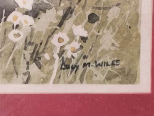 WONDERFUL LUCY WILES WATERCOLOUR OF HENS