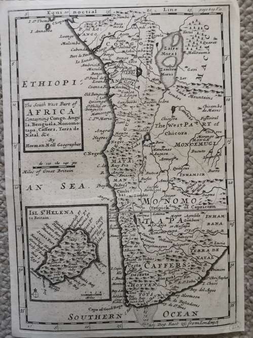 HERMAN MOLL MAP OF AFRICA, PUBLISHED 1729