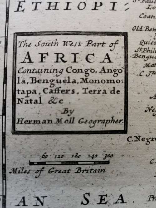 HERMAN MOLL MAP OF AFRICA, PUBLISHED 1729