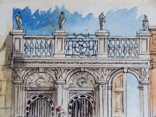 PHILIP BAWCOMBE WAR TIME ARTIST CAIRO 1943 WATERCOLOUR
