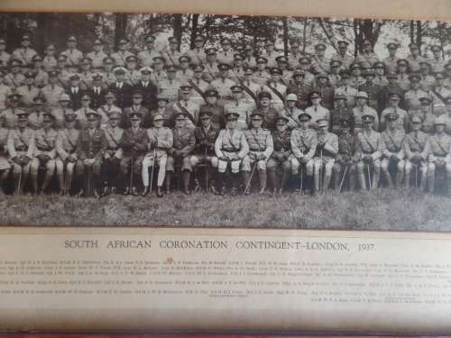 ORIGINAL SOUTH AFRICAN CORONATION CONTINGENT, LONDON 1937 PHOTOGRAPH BY H.R.GWYER GIBBS