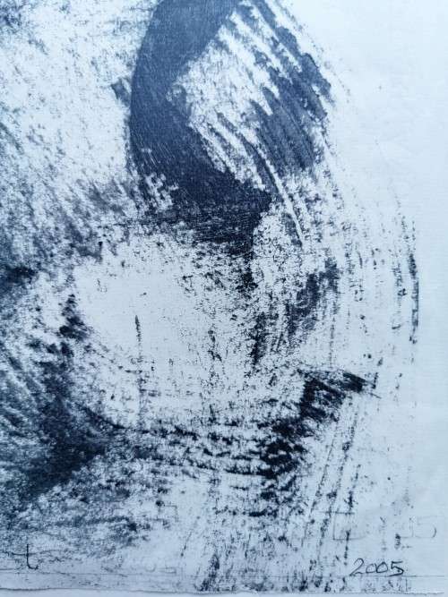 WONDERFUL !! CYNTHIA VILLET (1934 - 2018) SA 20th CENTURY OIL and INK ON PAPER - AUTHENTICATED