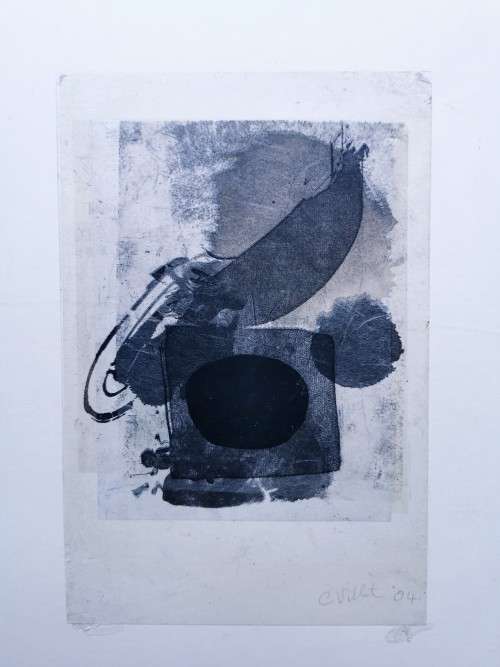 WONDERFUL !! CYNTHIA VILLET (1934 - 2018) SA 20th CENTURY OIL and INK ON PAPER - AUTHENTICATED