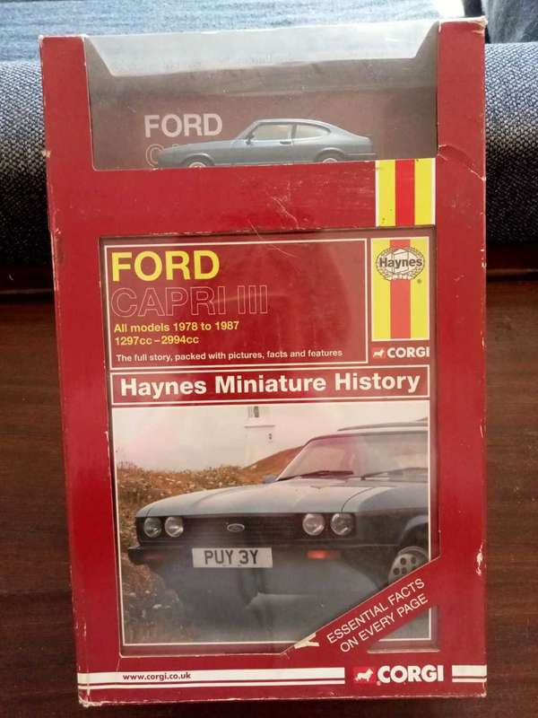 Ford Capri III Ltd Edition 1:43 Die-Cast Model + Story Book Box Set By Corgi/Haynes *RARE*