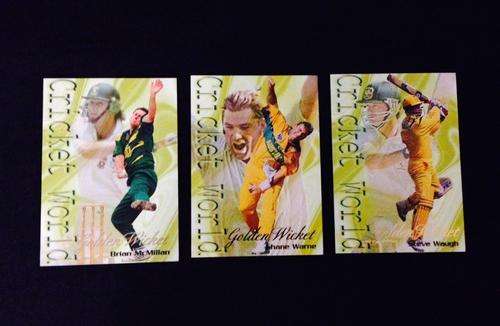 1996 Sports Deck Cricket World Trading Cards - GOLDEN WICKET RARE CHASE cards