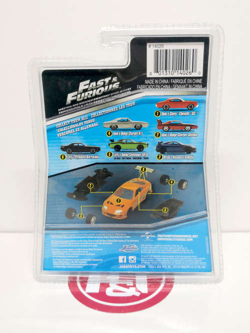 JADA Fast and Furious `Build-a-Car` Set 1 (6 cars)