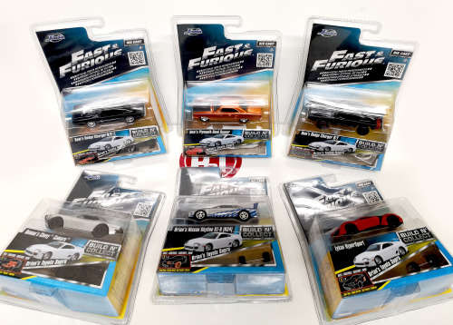 JADA Fast and Furious `Build-a-Car` Set 2 (6 cars)