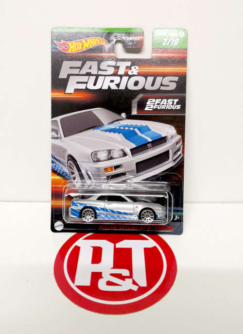 Hot Wheels `Fast and Furious` Nissan Skyline GT-R (BNR34) - CRACKED BLISTER