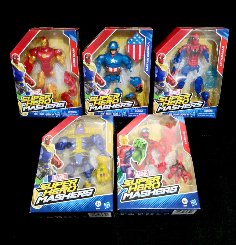 Marvel `Super Hero Mashers` 6` Action Figure bundle (5 x Figures)