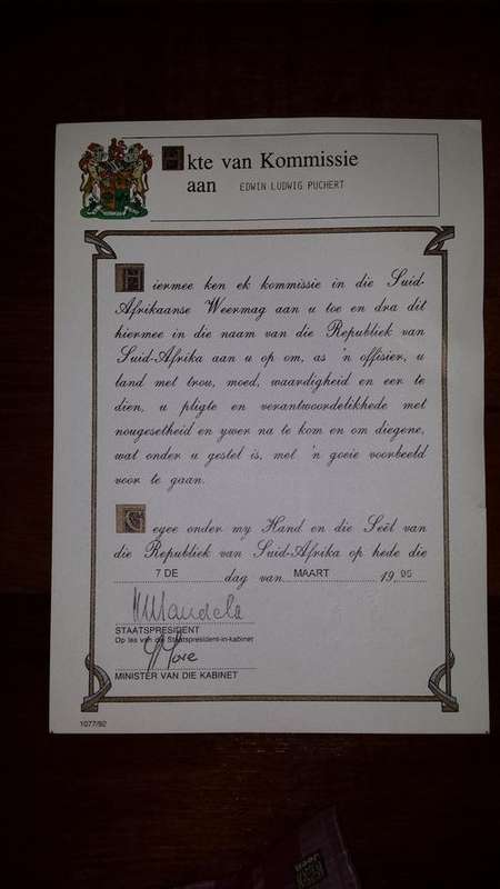 Akte van Kommissie Signed by Mr Mandela on 7 March 1995