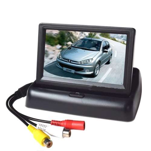 Foldable 4.3 Inch Anti-Glare Color LCD TFT Rear View Monitor Display Screen