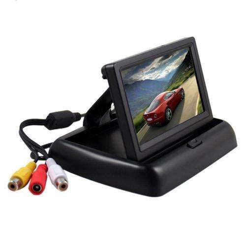 Foldable 4.3 Inch Anti-Glare Color LCD TFT Rear View Monitor Display Screen