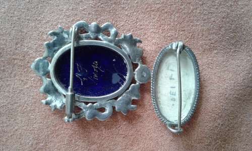Early 1900 s brooches (Limoges/ Delft)