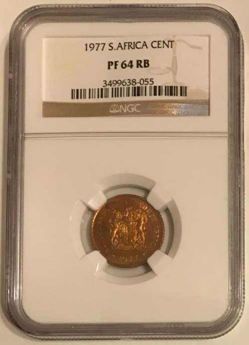 South Africa 1977 1c Cent High Grade Proof