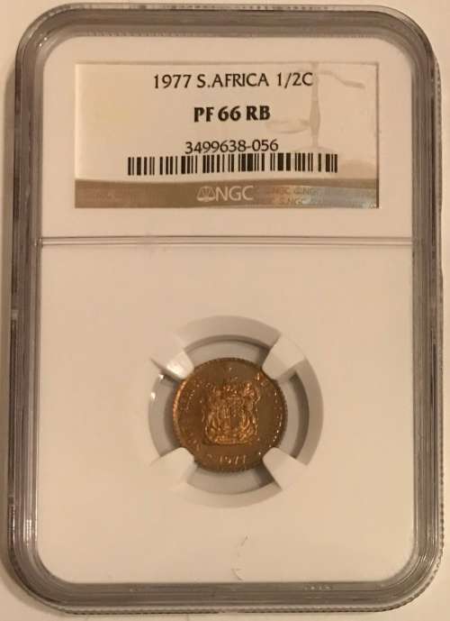 South Africa 1977 1/2c Half Cent High Grade Proof