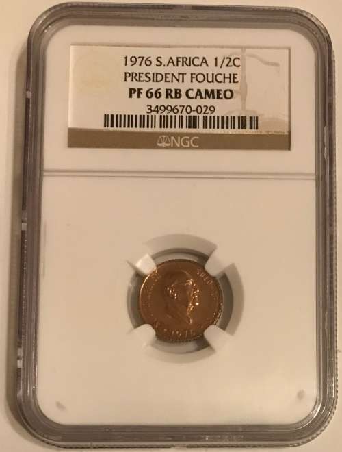 South Africa 1976 1/2c Half Cent High Grade Proof
