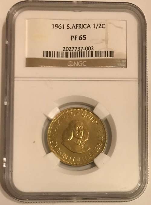 South Africa 1961 1/2c Half Cent High Grade Proof