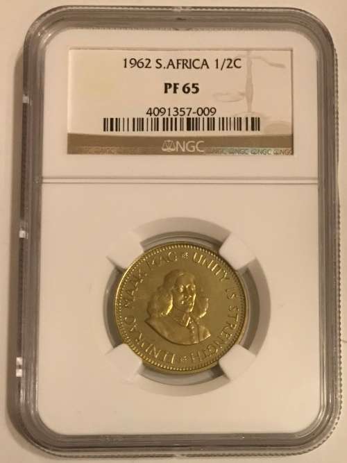 South Africa 1962 1/2c Half Cent High Grade Proof