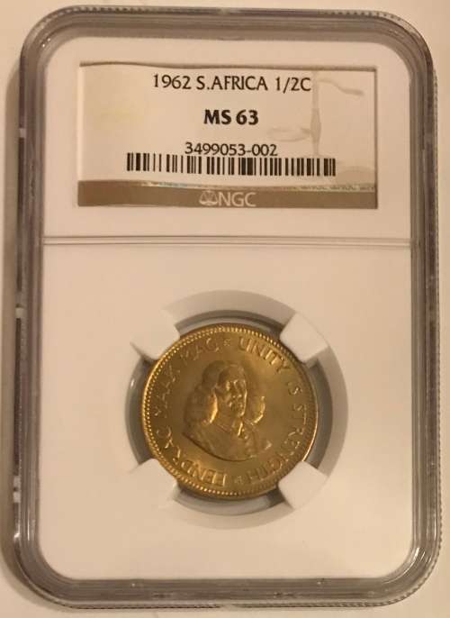 South Africa 1962 1/2c Half Cent High Grade