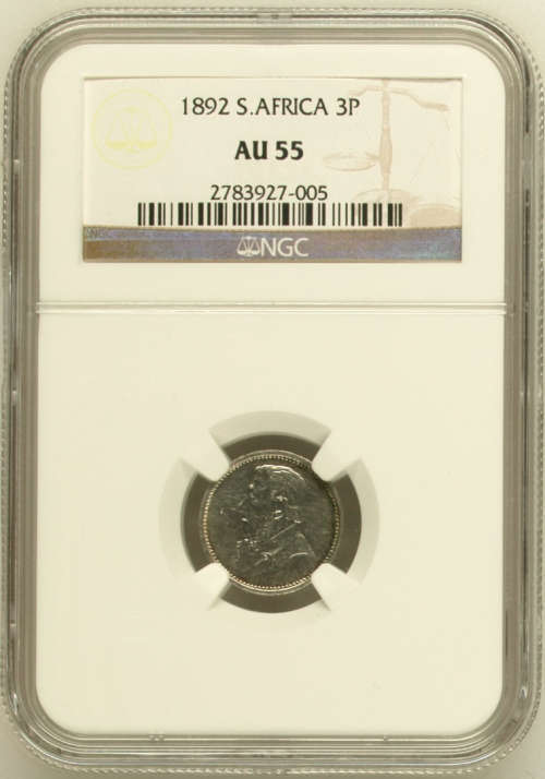 South Africa 1892 3 Pence Paul Kruger pre Boer War ZAR