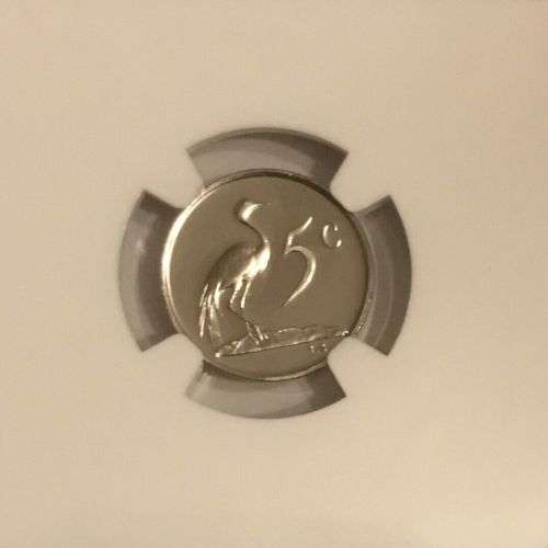 South Africa 1976 5c Five Cent High Grade Proof