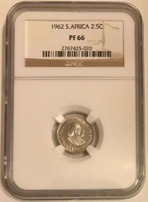 South Africa 1962 2.5c Cent High Grade Proof