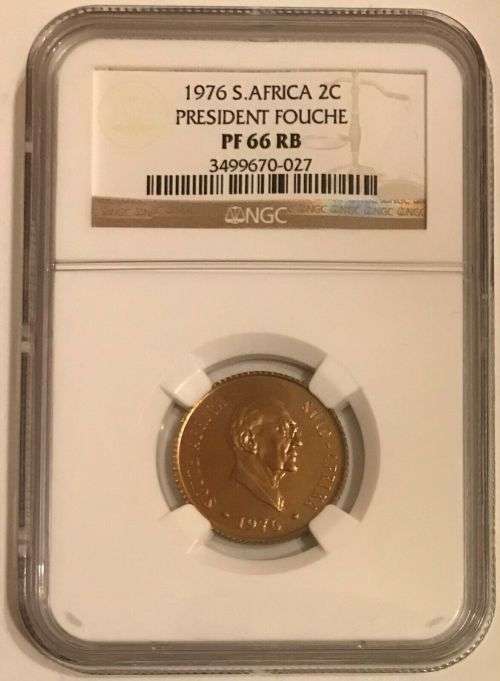 South Africa 1976 2c Two Cent High Grade Proof