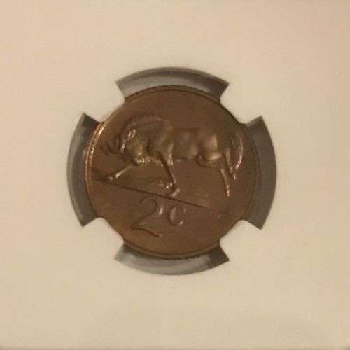 South Africa 1976 2c Two Cent High Grade Proof