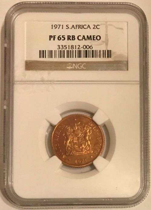 South Africa 1971 2c Two Cent High Grade Proof