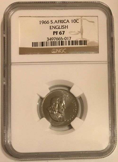 South Africa 1966 10c Ten Cent High Grade Proof