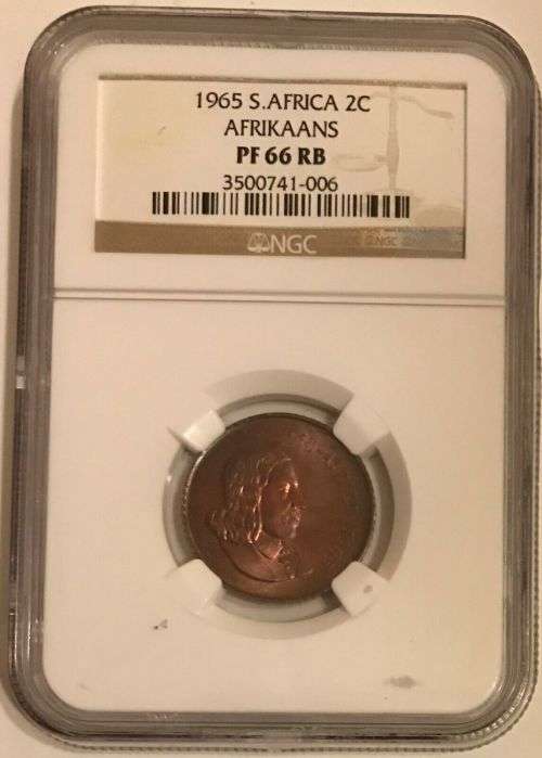 South Africa 1965 2c Two Cent High Grade Proof